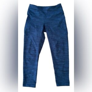 Patagonia “Worn Wear” recycled centered blue space dye capri leggings SZ S